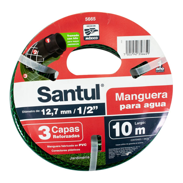 Manguera Santul para jardin reforzada 3 capas ,tramado nylon